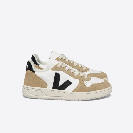 Baskets VEJA V-10 Chromefree Extra White Black Sahara