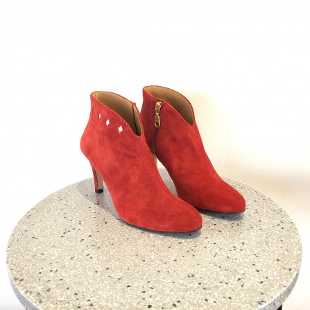 Boots Talon EMMAGO Tania Suede Red & Nappa Gold